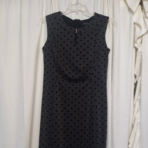 POLKA-DOT BUSINESS CASUAL DRESS - Picture 1 of 4